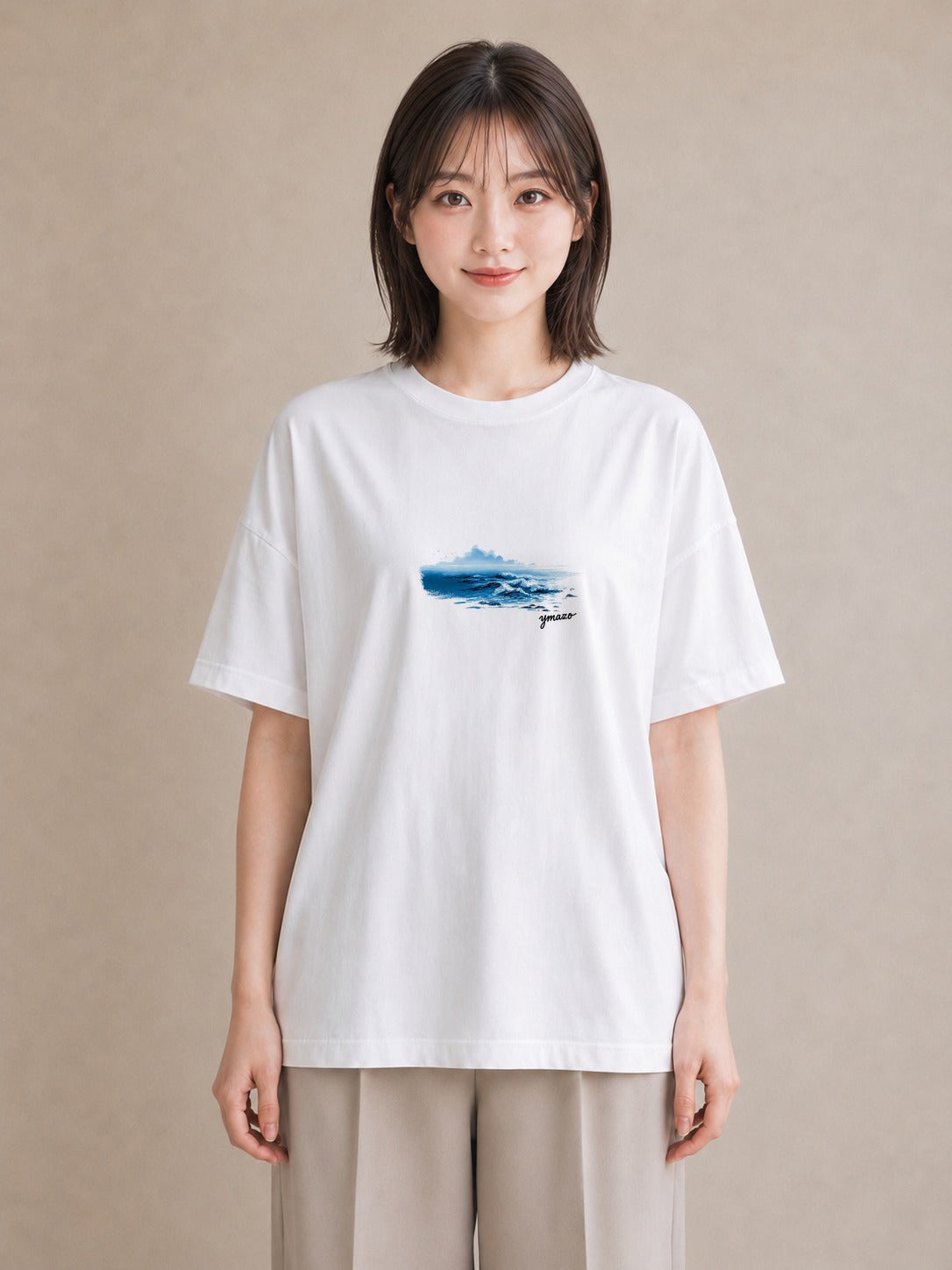 デザインTシャツ レディース 海 星空 宇宙 イラスト 旅行コーデ 親子 20代 白T