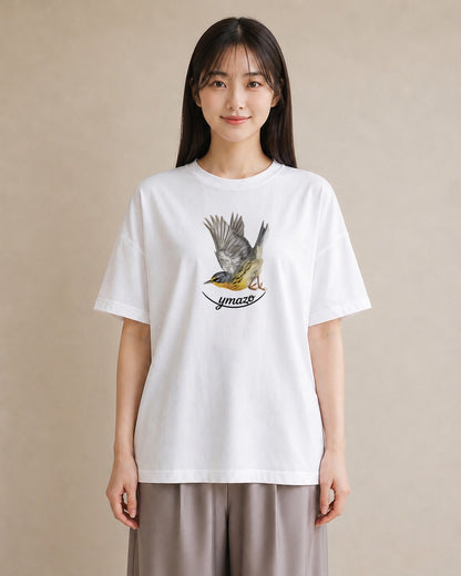 プリントTシャツ レディース 九官鳥 ペット 動物 イラスト 淡色 敬老の日 ホワイトデー 白T