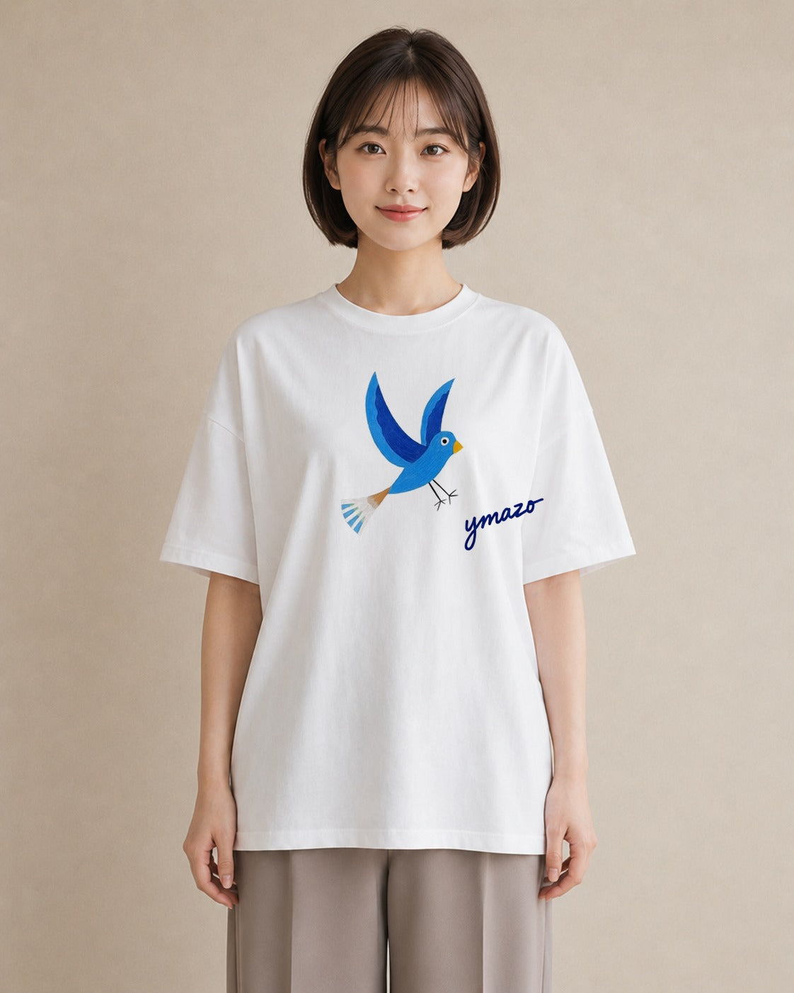 グラフィックTシャツ レディース セキセイインコ ペット 動物 イラスト 可愛い 社会人 女性 白T