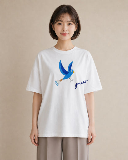 グラフィックTシャツ レディース セキセイインコ ペット 動物 イラスト 可愛い 社会人 女性 白T