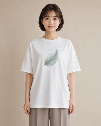 デザインTシャツ レディース ユーカリ 植物 ボタニカル イラスト モード 買い物 夏コーデ 白T