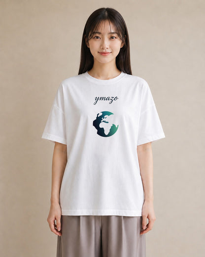 Tシャツ レディース 地球 星空 宇宙 イラスト 水彩風 秋コーデ おしゃれギフト 白T