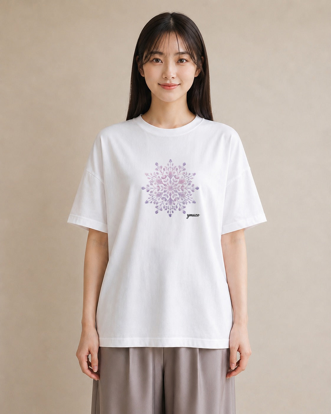 Tシャツ レディース レースハンカチ レース ハンカチ ナチュラル アンティーク イラスト お揃い 親子 白T
