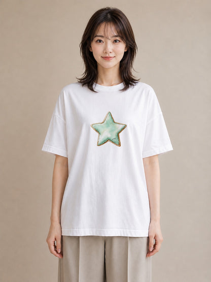 半袖Tシャツ レディース キャンディ 食べ物 フード イラスト カフェコーデ 通勤 在宅 白T