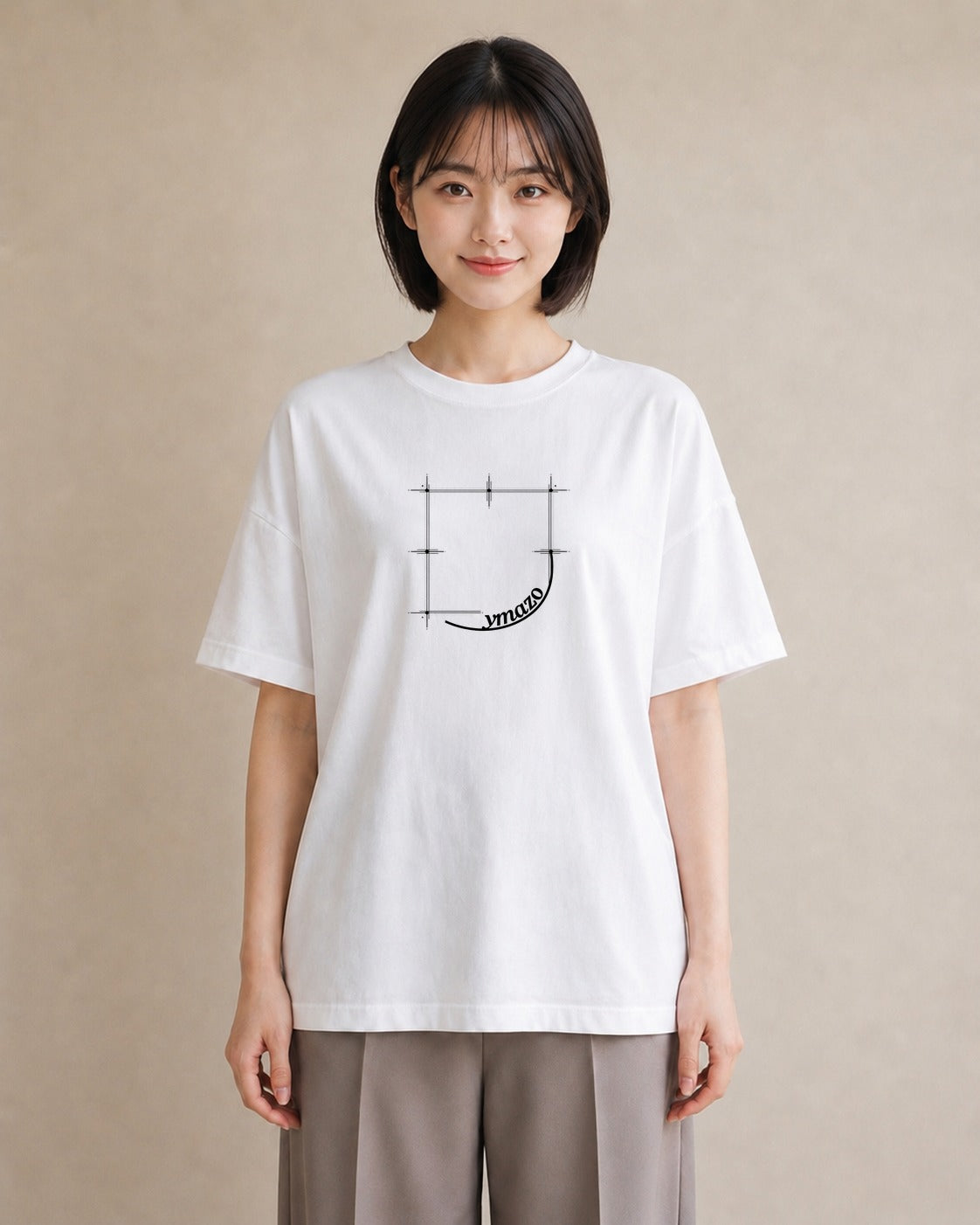 半袖Tシャツ レディース レースハンカチ レース ハンカチ ナチュラル アンティーク イラスト モード 春コーデ 姉妹 白T