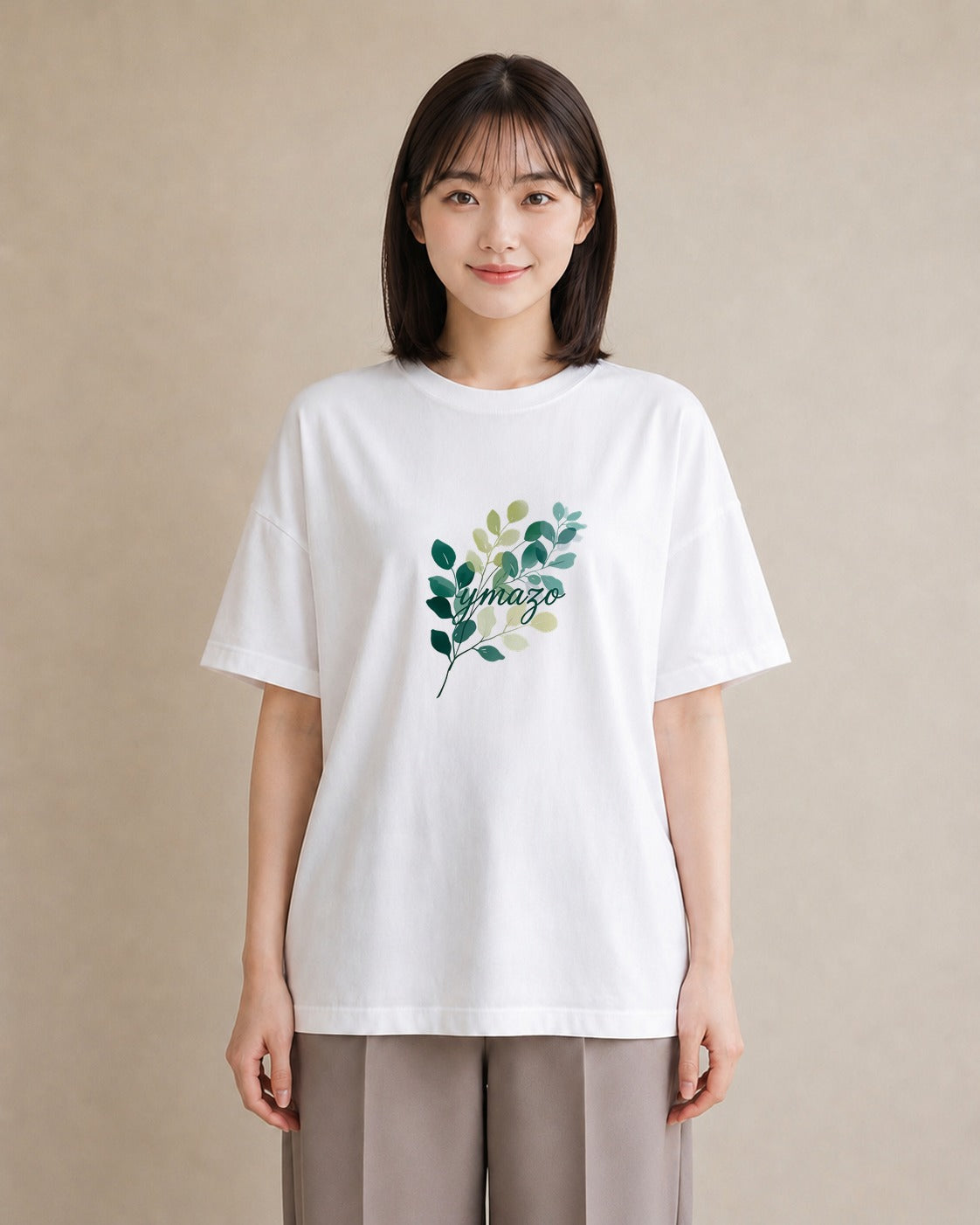 Tシャツ レディース ハーブ 植物 ボタニカル イラスト 休日コーデ 通勤 在宅 白T