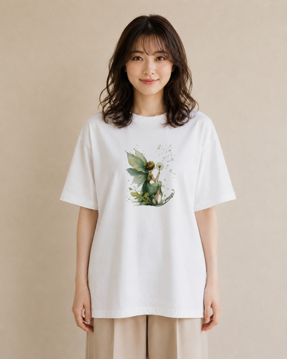 半袖Tシャツ レディース たんぽぽ 花 花柄 イラスト 抜け感 敬老の日 ホワイトデー 白T