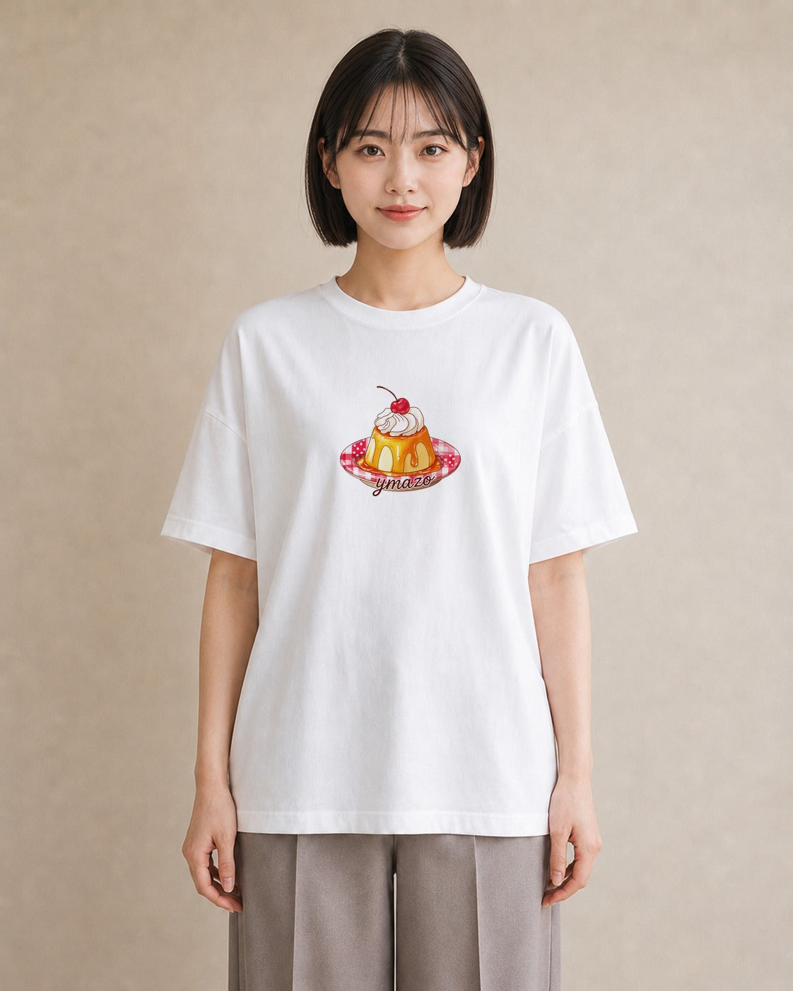 プリントTシャツ レディース マフィン 食べ物 フード イラスト 上品 海 カフェ巡り 白T