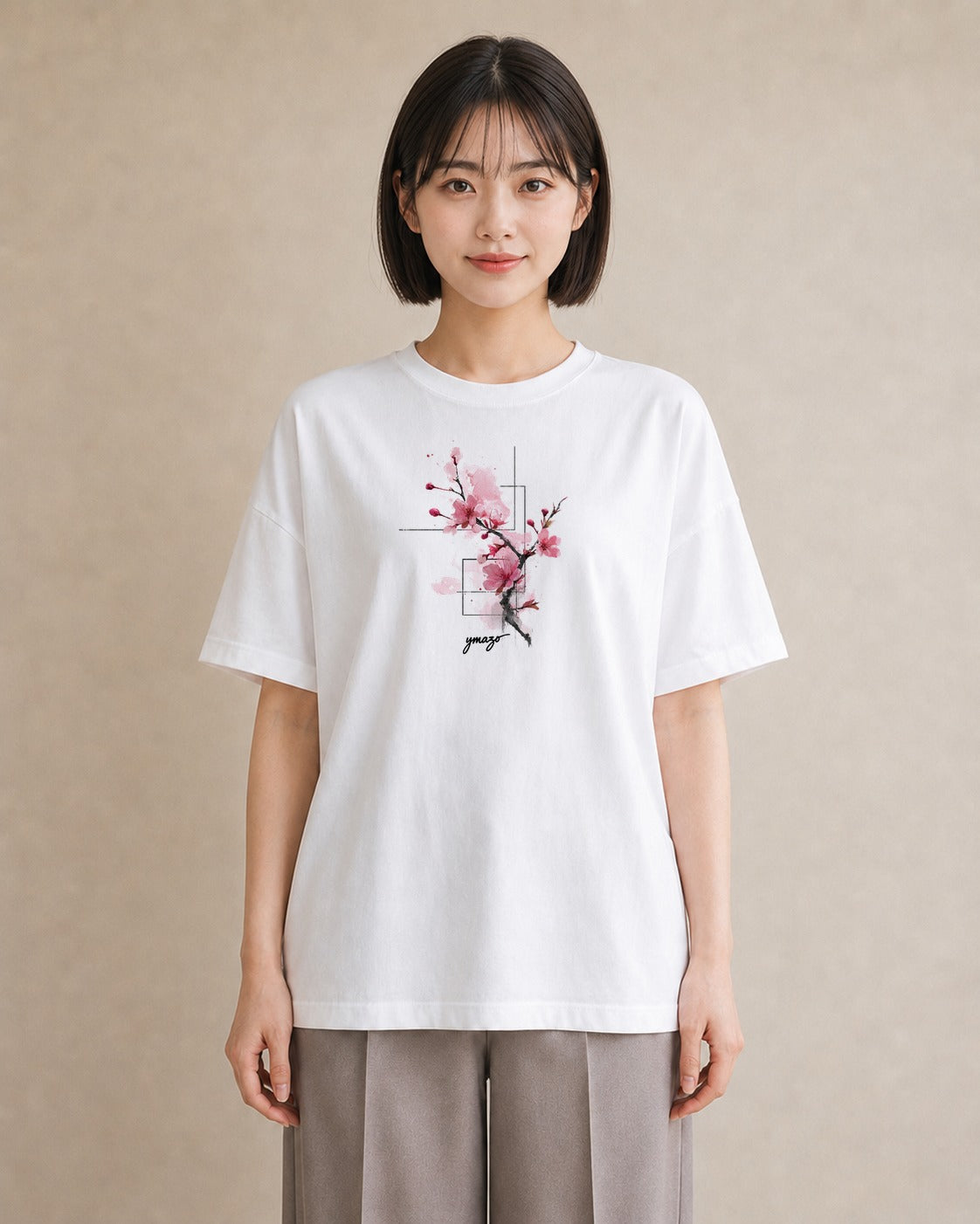 Tシャツ レディース さくら 桜 サクラ 花 花柄 イラスト ボタニカル 女性向けギフト 散歩 白T