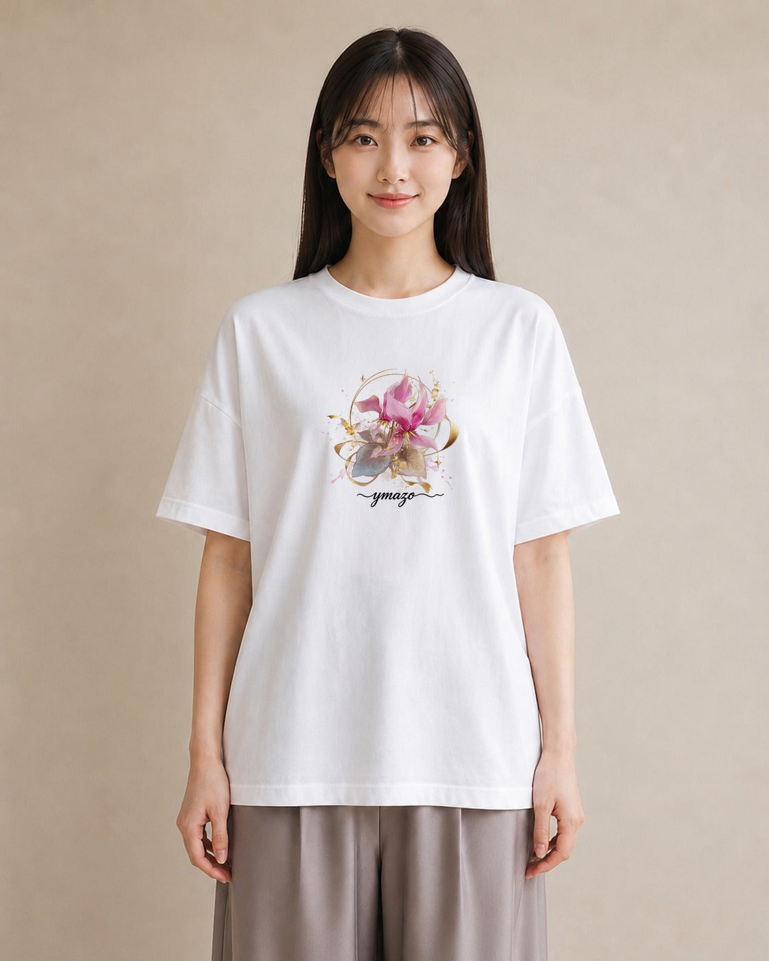 Tシャツ レディース あさがお 朝顔 花 花柄 イラスト ガーリー 誕生日プレゼント 綿100 白T