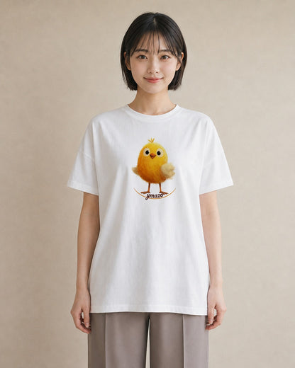 半袖Tシャツ レディース ひよこ 動物 アニマル イラスト 北欧風 海 カフェ巡り 白T