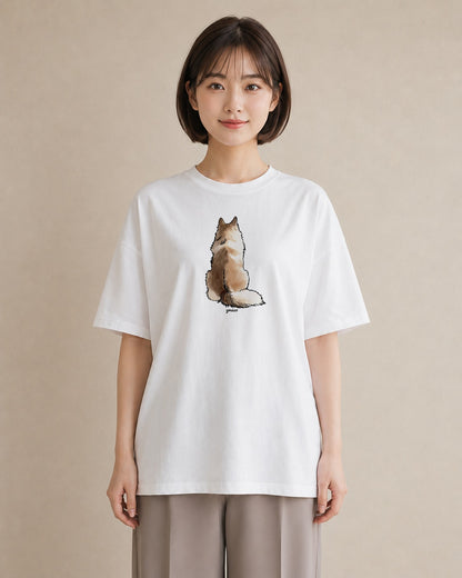 グラフィックTシャツ レディース 猫 ねこ イラスト ヴィンテージ風 休日 ペアコーデ 白T
