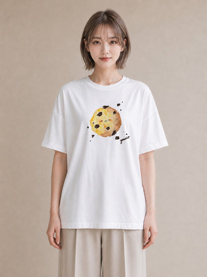 半袖Tシャツ レディース クッキー 食べ物 フード イラスト 普段使い 女子会 お揃い 白T
