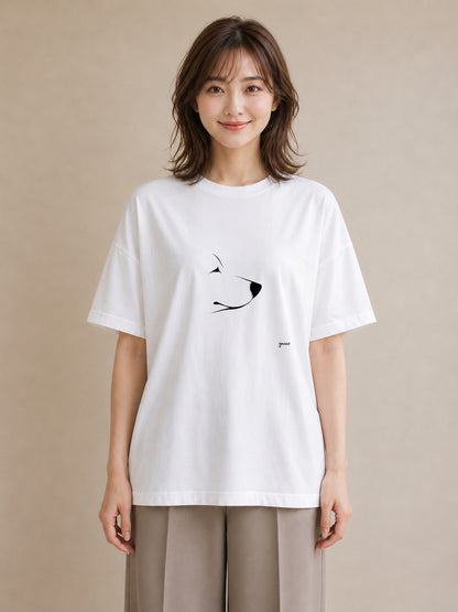 Tシャツ レディース 犬 いぬ わんこ イラスト 可愛い お揃い 親子 白T