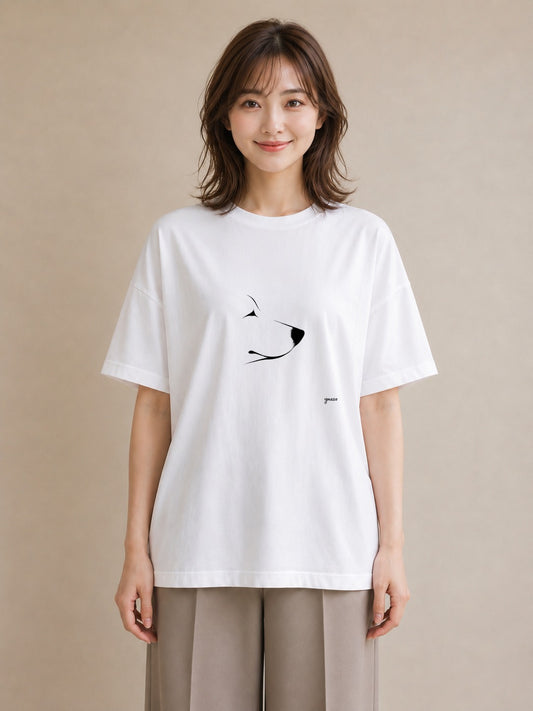 Tシャツ レディース 犬 いぬ わんこ イラスト 可愛い お揃い 親子 白T