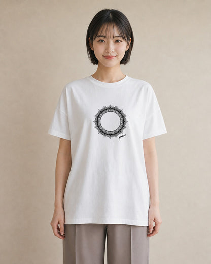 プリントTシャツ レディース 幾何学 ミニマル ジオメトリック イラスト 春コーデ 姉妹 白T