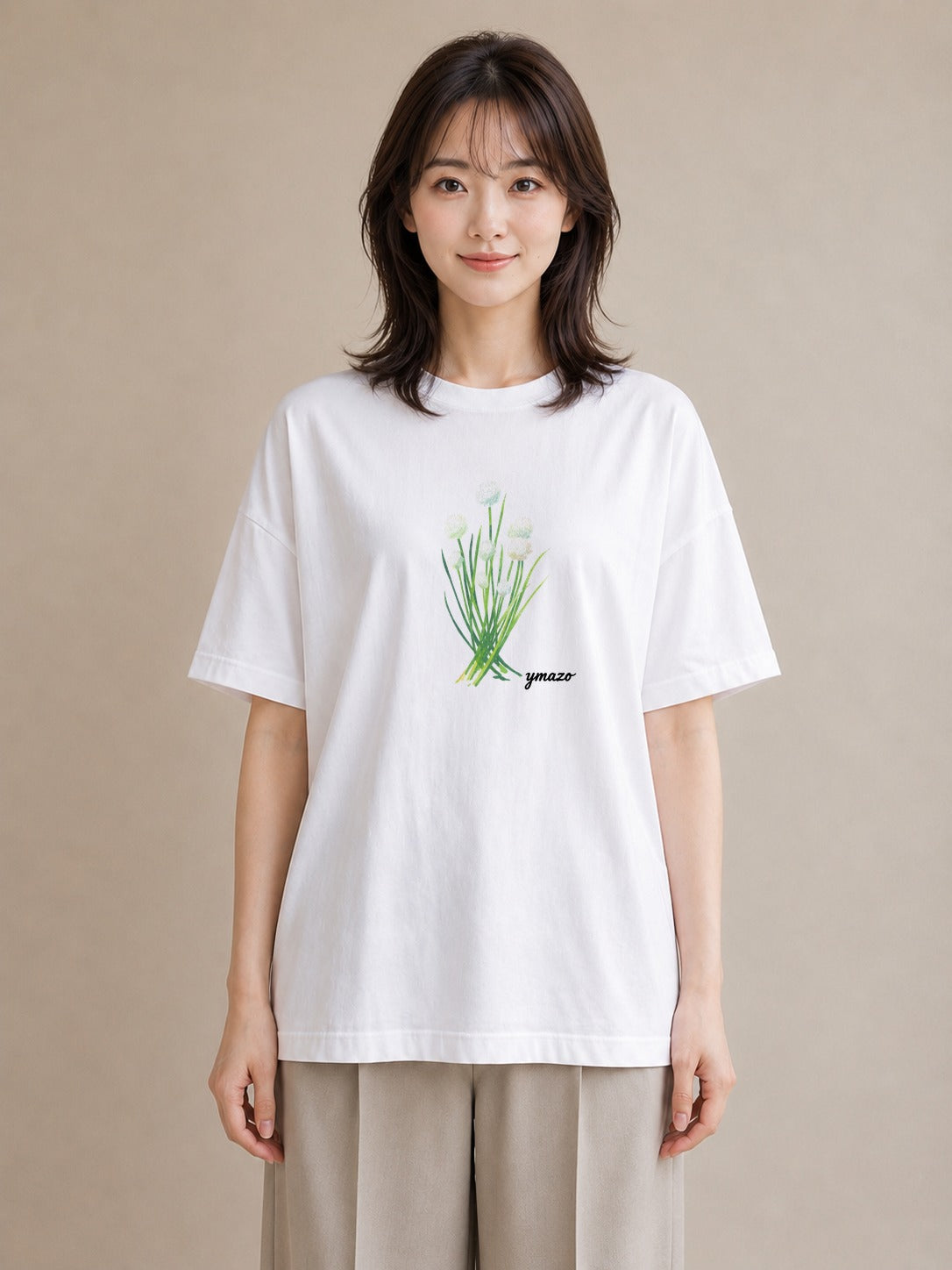 Tシャツ レディース ミモザ 花 花柄 イラスト 韓国風 週末コーデ 敬老の日 白T