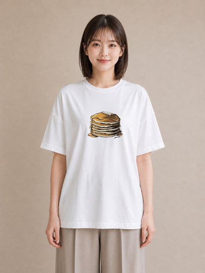 デザインTシャツ レディース どら焼き 食べ物 フード イラスト ユニーク ギフト 母の日 白T