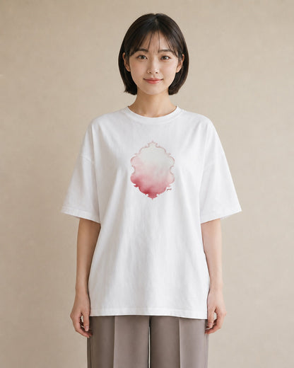 Tシャツ レディース レースハンカチ レース ハンカチ ナチュラル アンティーク イラスト アート風 カジュアルコーデ 買い物 白T