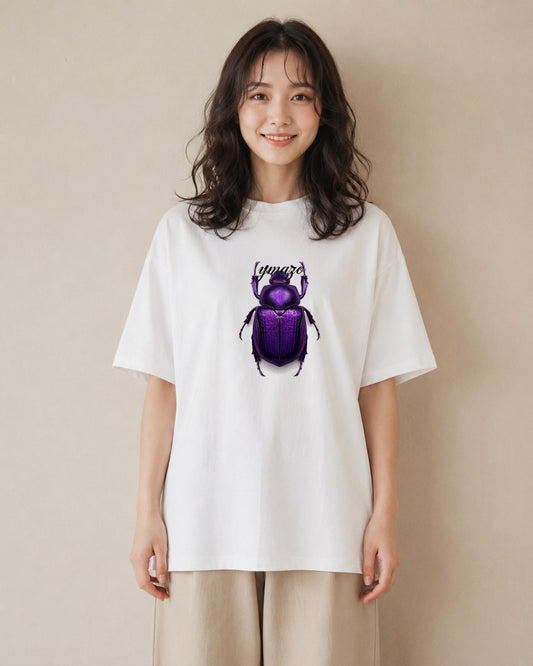 グラフィックTシャツ レディース クワガタ 昆虫 虫 イラスト モード デイリーウェア 休日 白T