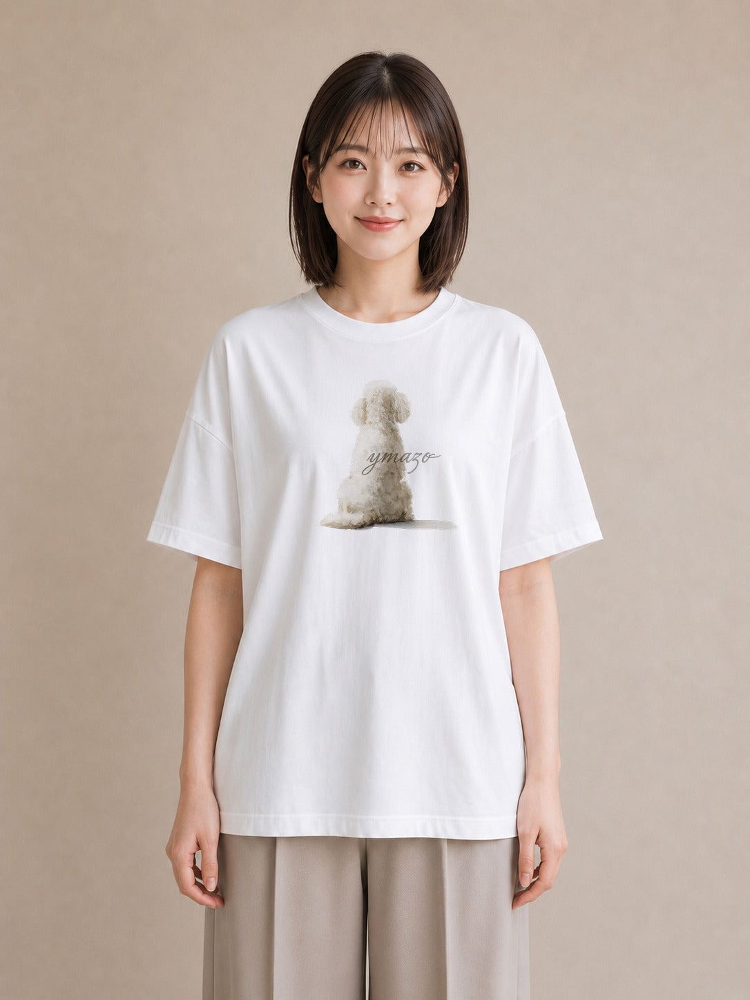 プリントTシャツ レディース 老犬 犬 いぬ イラスト 友達ギフト 部屋着 白T