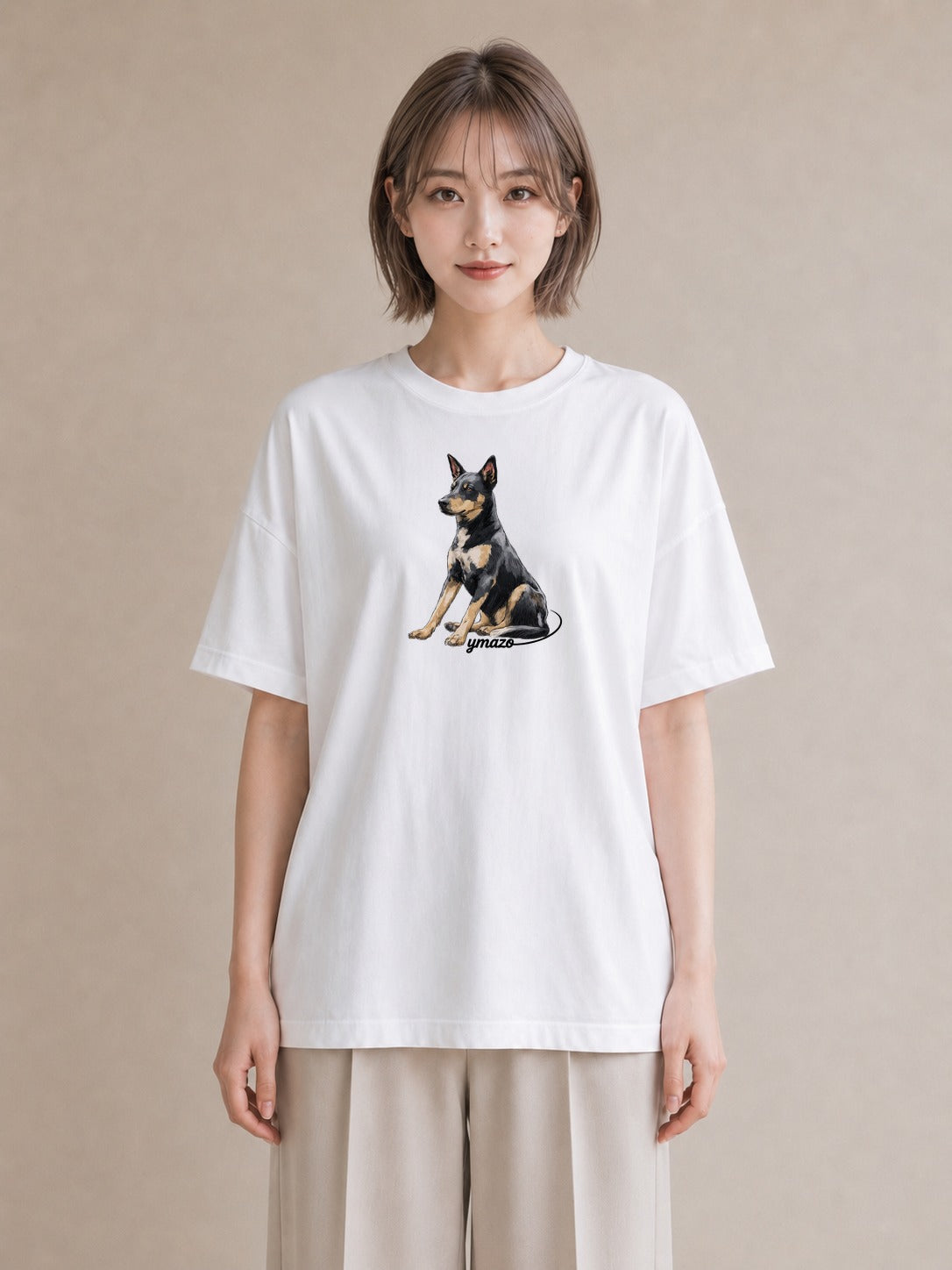 Tシャツ レディース 保護犬 犬 いぬ イラスト 抜け感 デイリーウェア 休日 白T