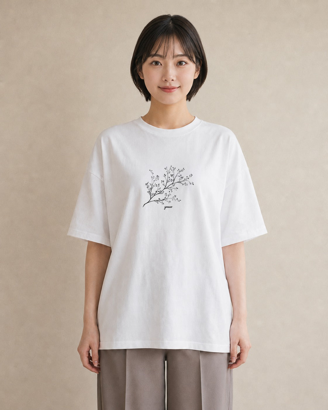 Tシャツ レディース さくら 桜 桜の枝 イラスト 韓国風 夏コーデ 通学 白T