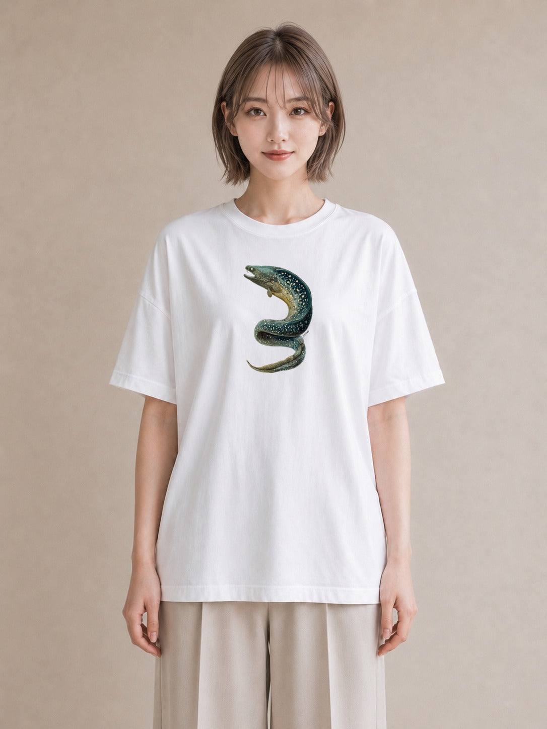 デザインTシャツ レディース レオパ ペット 動物 イラスト 北欧風 ホワイトデー 春服 白T