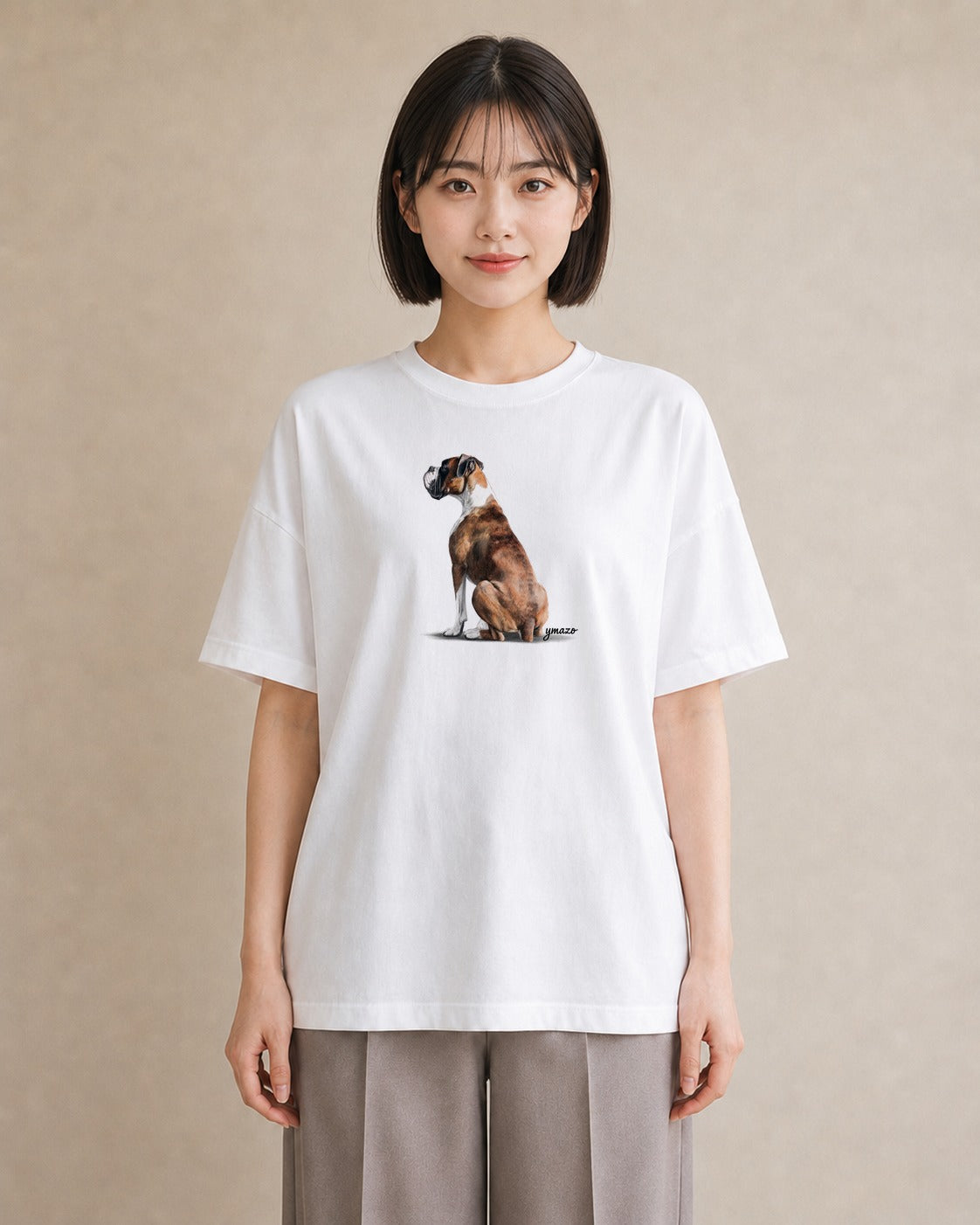 Tシャツ レディース ミックス犬 犬 いぬ イラスト お洒落 女性 旅行用 白T