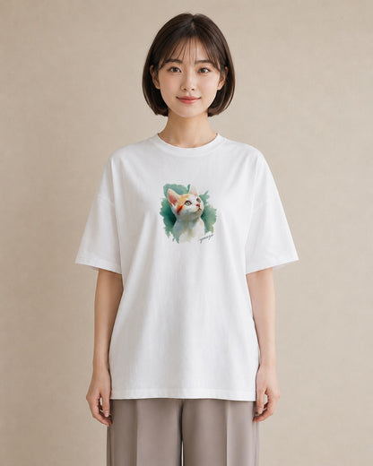 Tシャツ レディース ねこ 猫 ネコ イラスト ヴィンテージ風 誕生日プレゼント 綿100 白T