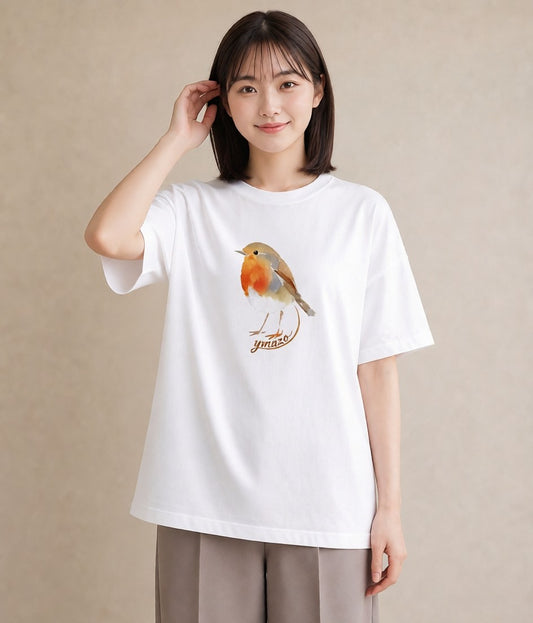 Tシャツ レディース 小鳥 ペット 動物 イラスト ナチュラル 姉妹 送別ギフト 白T
