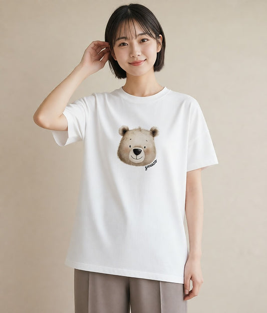 プリントTシャツ レディース ナマケモノ 動物 アニマル イラスト レトロ カフェ服 クリスマス 白T