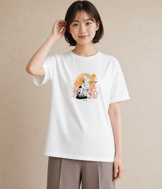 デザインTシャツ レディース ニャンコ 猫 ねこ イラスト カジュアル 通学 誕生日プレゼント 白T