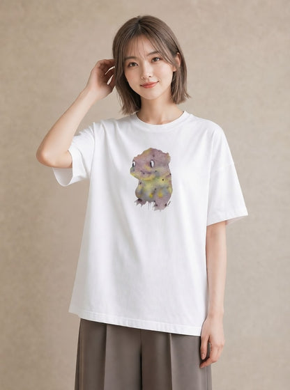プリントTシャツ レディース カエル ペット 動物 イラスト お洒落 春コーデ 姉妹 白T