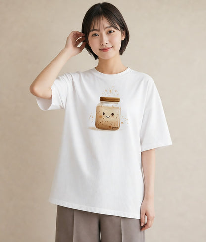 半袖Tシャツ レディース クリームソーダ 食べ物 フード イラスト きれいめ 母娘コーデ 自分用 白T