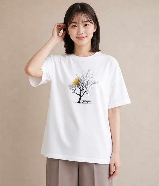 半袖Tシャツ レディース 木 植物 ボタニカル イラスト ゆるかわ 友達ギフト 部屋着 白T