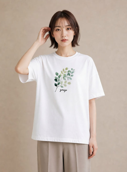 プリントTシャツ レディース つる 植物 ボタニカル イラスト 敬老の日 ホワイトデー 白T
