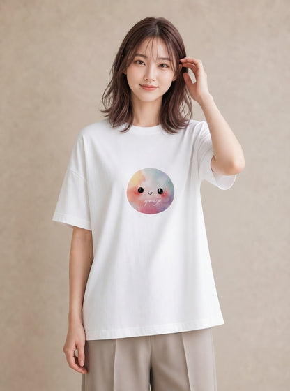 グラフィックTシャツ レディース おにぎり 食べ物 フード イラスト 淡色 部屋着 女性向けギフト 白T
