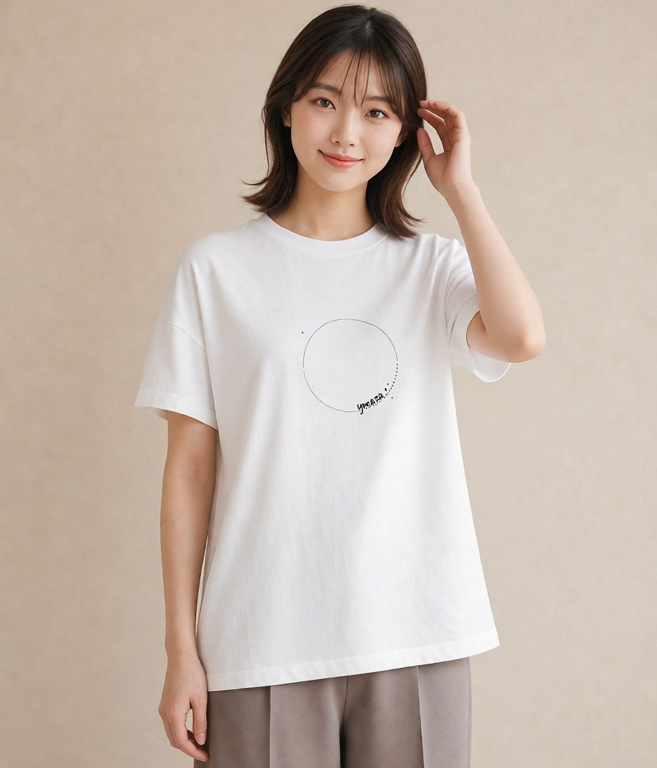 グラフィックTシャツ レディース 幾何学 ミニマル ジオメトリック イラスト シック 敬老の日 ホワイトデー 白T