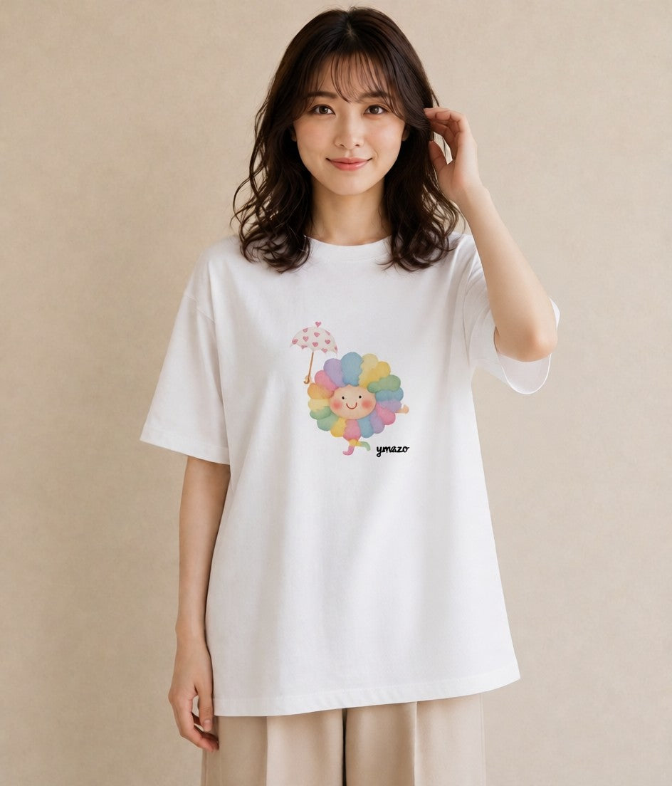 Tシャツ レディース 雲 星空 宇宙 イラスト 韓国風 友達ギフト 部屋着 白T