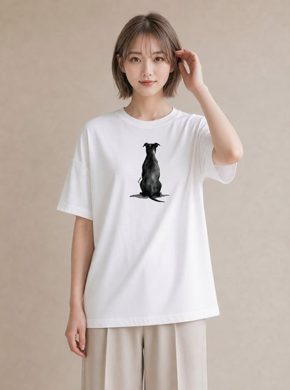 プリントTシャツ レディース ロシアンブルー 猫 ねこ イラスト 韓国風 女性 旅行用 白T
