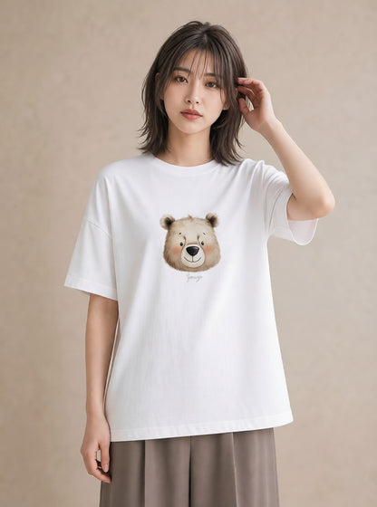 グラフィックTシャツ レディース コアラ 動物 アニマル イラスト 手描き風 社会人 女性 白T