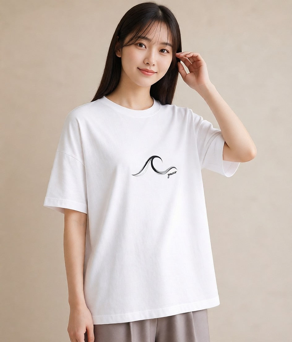 半袖Tシャツ レディース 海 リゾート 夏 イラスト 普段使い 女子会 お揃い 白T