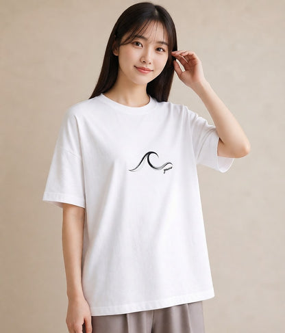 半袖Tシャツ レディース 海 リゾート 夏 イラスト 普段使い 女子会 お揃い 白T