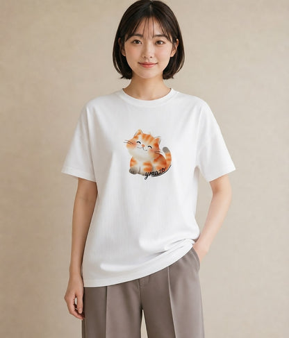 デザインTシャツ レディース とら 動物 アニマル イラスト きれいめ 秋コーデ おしゃれギフト 白T