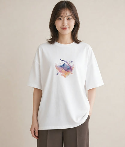 デザインTシャツ レディース 天秤座 星空 宇宙 イラスト シンプル クリスマス 旅行 白T