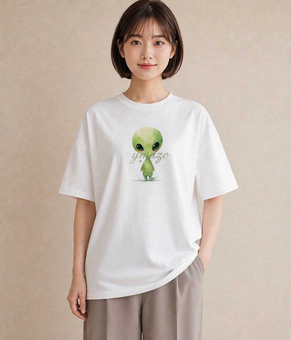 Tシャツ レディース 惑星 星空 宇宙 イラスト きれいめカジュアル 女性向けギフト 散歩 白T