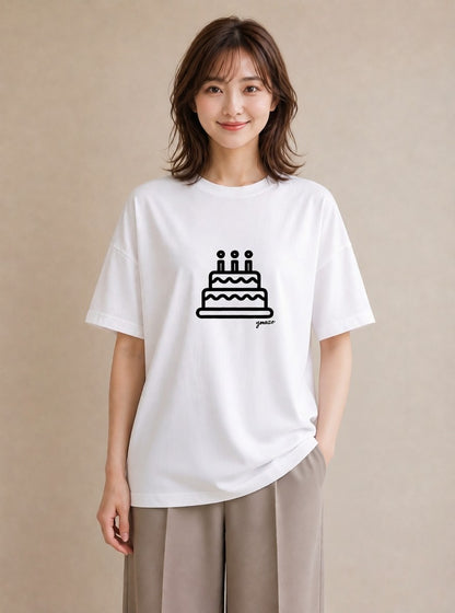 Tシャツ レディース スイーツ お菓子 デザート イラスト アート風 デート 帰省 白T