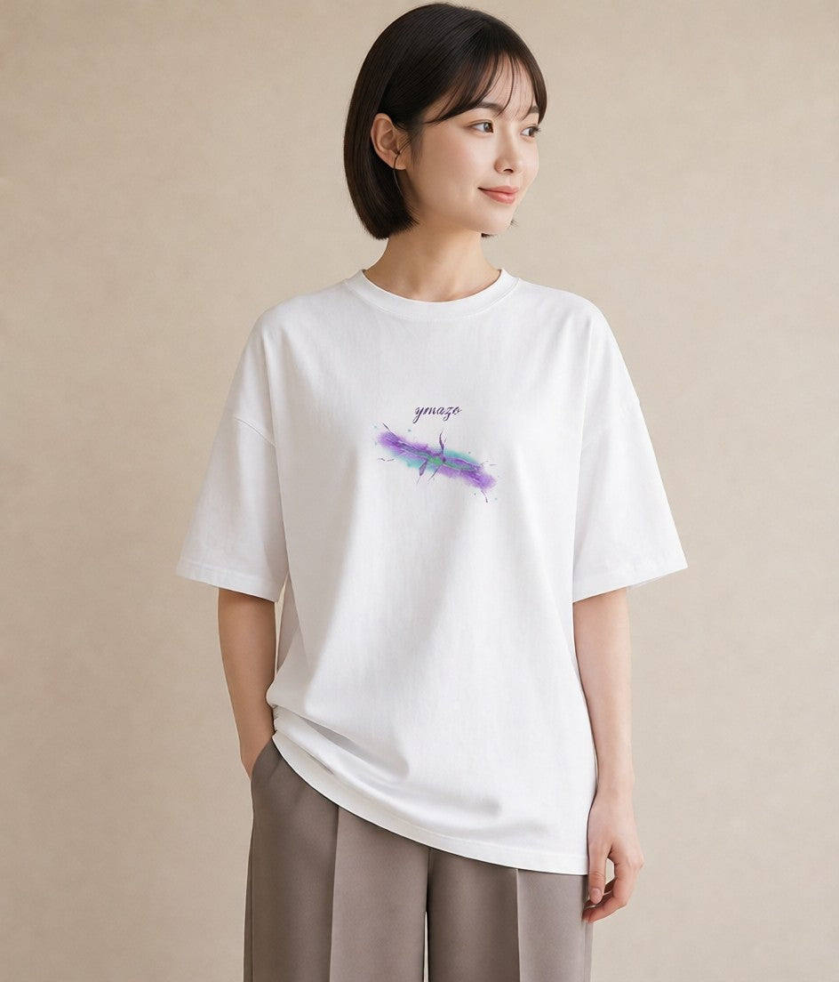 Tシャツ レディース 射手座 星空 宇宙 イラスト きれいめカジュアル ビーチ デイリーウェア 白T
