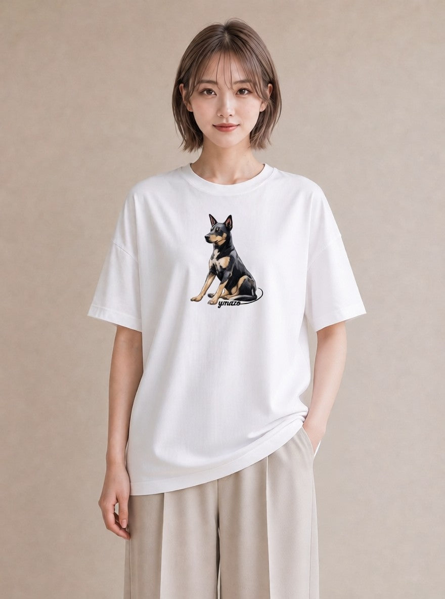 Tシャツ レディース 保護犬 犬 いぬ イラスト 抜け感 デイリーウェア 休日 白T